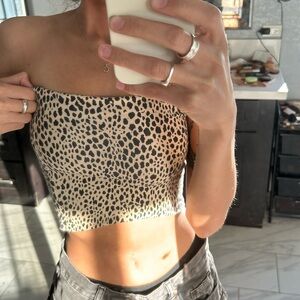 Cheetah print tube top
